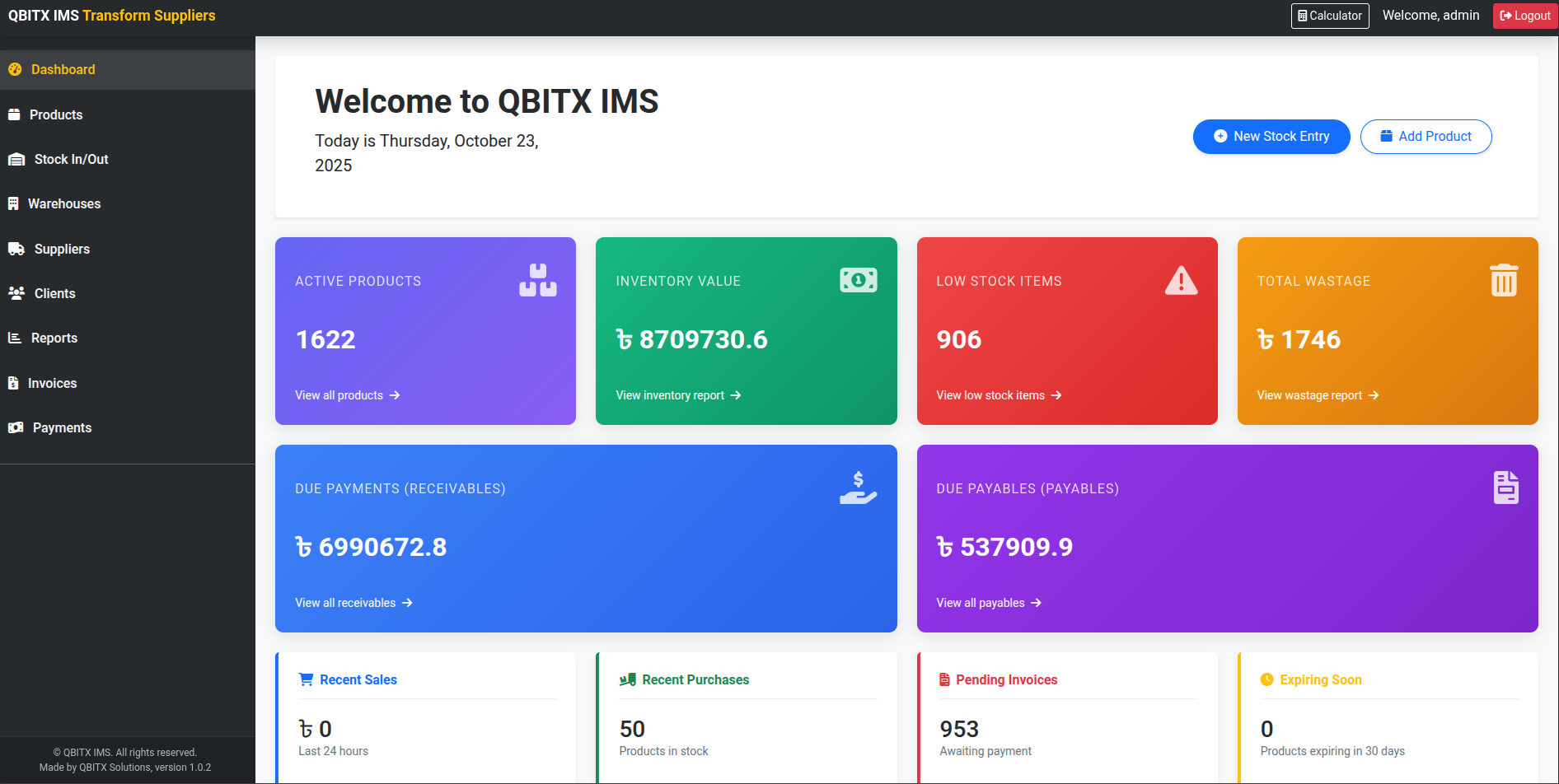 QBITX Inventory Management System