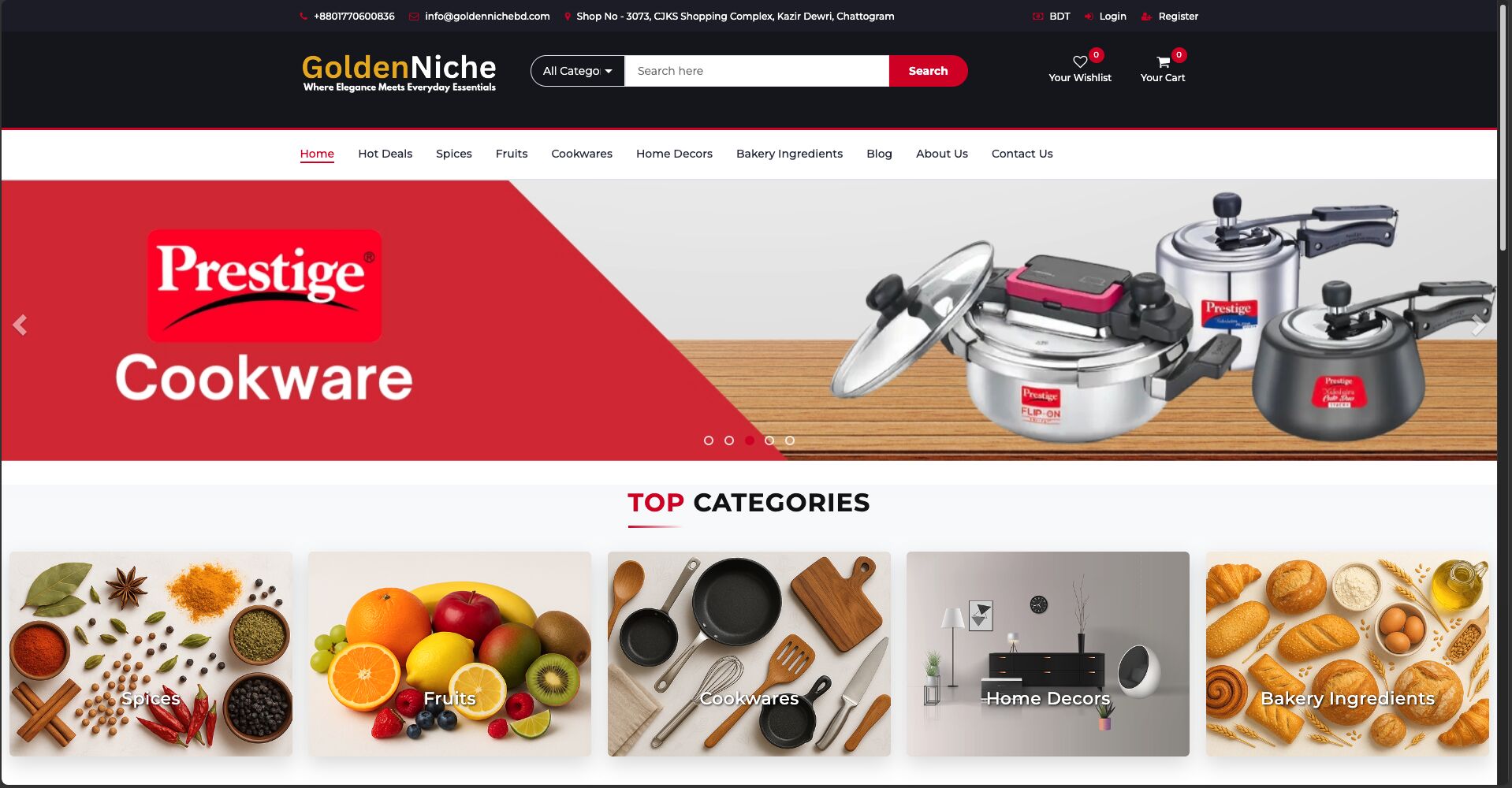 Golden Niche BD E-Commerce Platform